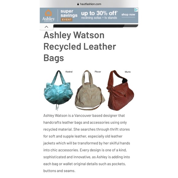 RARE Ashley Watson Convertible Crossbody Handbag with Recycled Leather - Picture 6 of 6